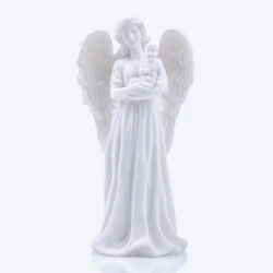 Figurka Anioł Stróż i Dziecko z alabastru 22 cm